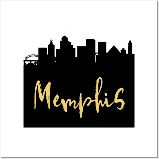 MEMPHIS TENNESSEE DESIGNER SILHOUETTE SKYLINE ART Posters and Art